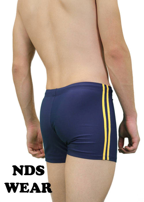 Stylish Yellow Side Stripe Swimsuit by David-NDS Wear-NDS Wear-NDS WEAR