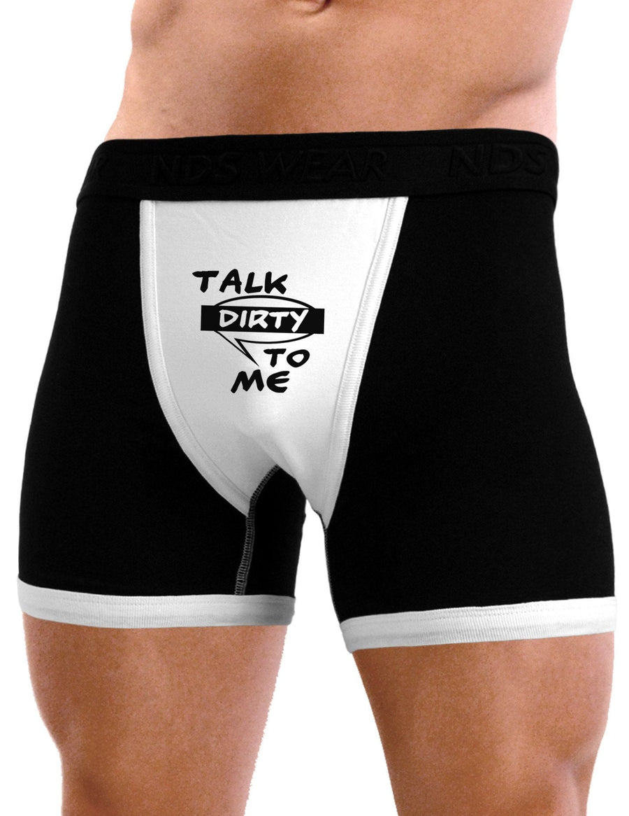 Talk Dirty To Me Censored Mens Boxer Brief Underwear-Boxer Briefs-NDS Wear-Black-with-White-Small-NDS WEAR