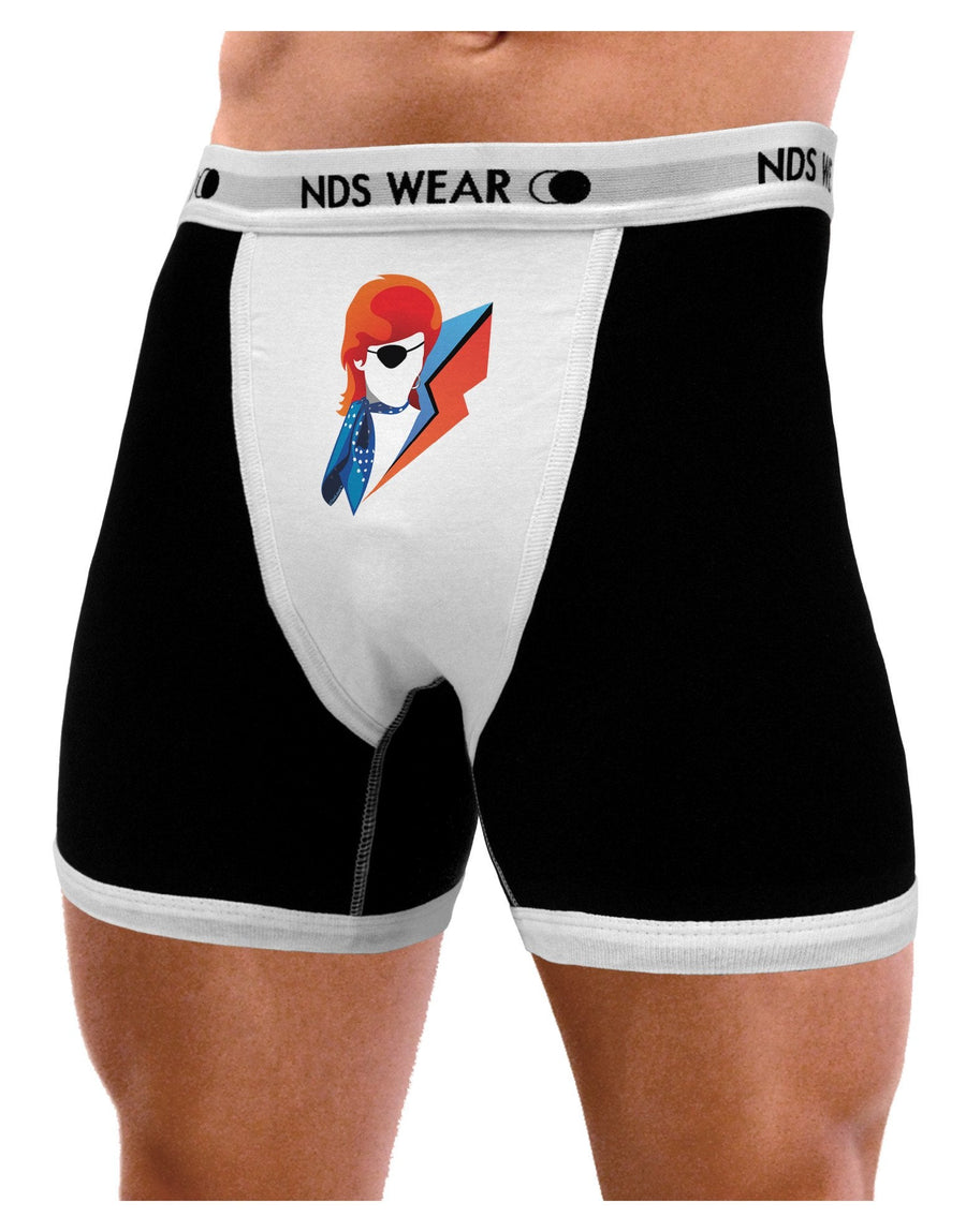 The Glam Rebel Mens Boxer Brief Underwear-Boxer Briefs-NDS Wear-Black-with-White-Small-NDS WEAR