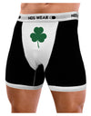 Traditional Irish Shamrock Mens Boxer Brief Underwear-Boxer Briefs-NDS Wear-Black-with-White-Small-NDS WEAR