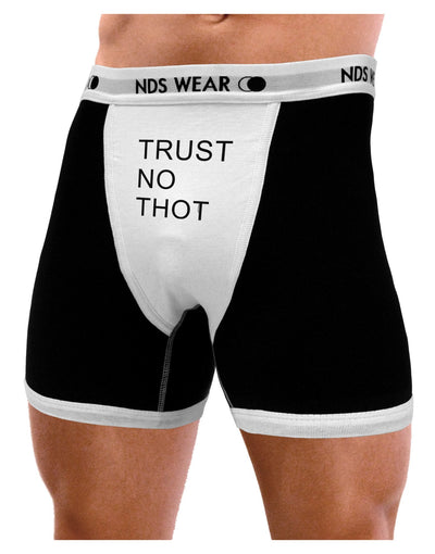 Trust No Thot Mens Boxer Brief Underwear-Boxer Briefs-NDS Wear-Black-with-White-Small-NDS WEAR