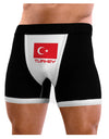 Turkey Flag with Text Mens Boxer Brief Underwear by TooLoud-Boxer Briefs-NDS Wear-Black-with-White-Small-NDS WEAR