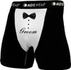 Tuxedo - Groom Mens Boxer Brief Underwear-Boxer Briefs-NDS Wear-Black-with-White-Small-NDS WEAR