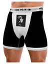 Tyrannosaurus Rex Design - Grayscale Mens Boxer Brief Underwear by TooLoud-Boxer Briefs-NDS Wear-Black-with-White-Small-NDS WEAR