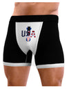 USA Bobsled Mens Boxer Brief Underwear by TooLoud-Boxer Briefs-NDS Wear-Black-with-White-Small-NDS WEAR