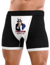 Uncle Sam Freedom Costs a Buck O Five Mens Boxer Brief Underwear-Boxer Briefs-NDS Wear-Black-with-White-Small-NDS WEAR