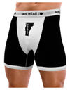 Vermont - United States Shape Mens Boxer Brief Underwear by TooLoud-Boxer Briefs-NDS Wear-Black-with-White-Small-NDS WEAR