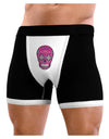 Version 4 Pink Day of the Dead Calavera Mens Boxer Brief Underwear-Boxer Briefs-NDS Wear-Black-with-White-Small-NDS WEAR