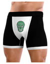 Version 5 Green Day of the Dead Calavera Mens Boxer Brief Underwear-Boxer Briefs-NDS Wear-Black-with-White-Small-NDS WEAR