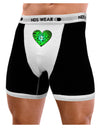 Water Droplet Heart Green Mens Boxer Brief Underwear by TooLoud-Boxer Briefs-NDS Wear-Black-with-White-Small-NDS WEAR
