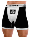 White Wolf Moon Mens Boxer Brief Underwear-Boxer Briefs-NDS Wear-Black-with-White-Small-NDS WEAR