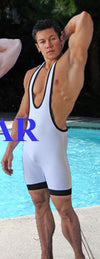 White Wrestler Body Suit Color-Bleed- Discontinued-NDS Wear-ndswear-Small-NDS WEAR